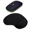 Promotek Wireless Mouse + Wrist Rest Mouse Pad